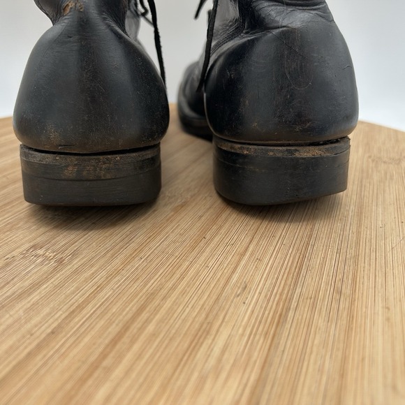 Vintage Endicott Johnson‎ Cap Toe Jumper Boots Black Size 8 With photo Of Marine - Picture 6 of 16